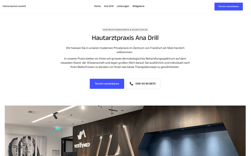 Screenshot hautarztpraxis-anadrill.de