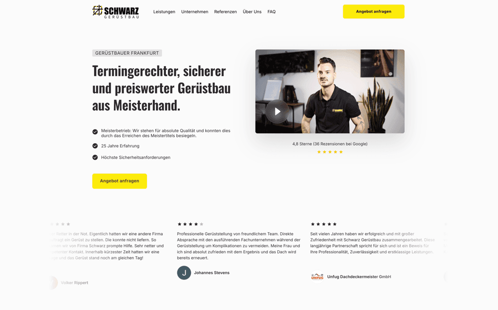 Screenshot lp.geruestbau-schwarz.de