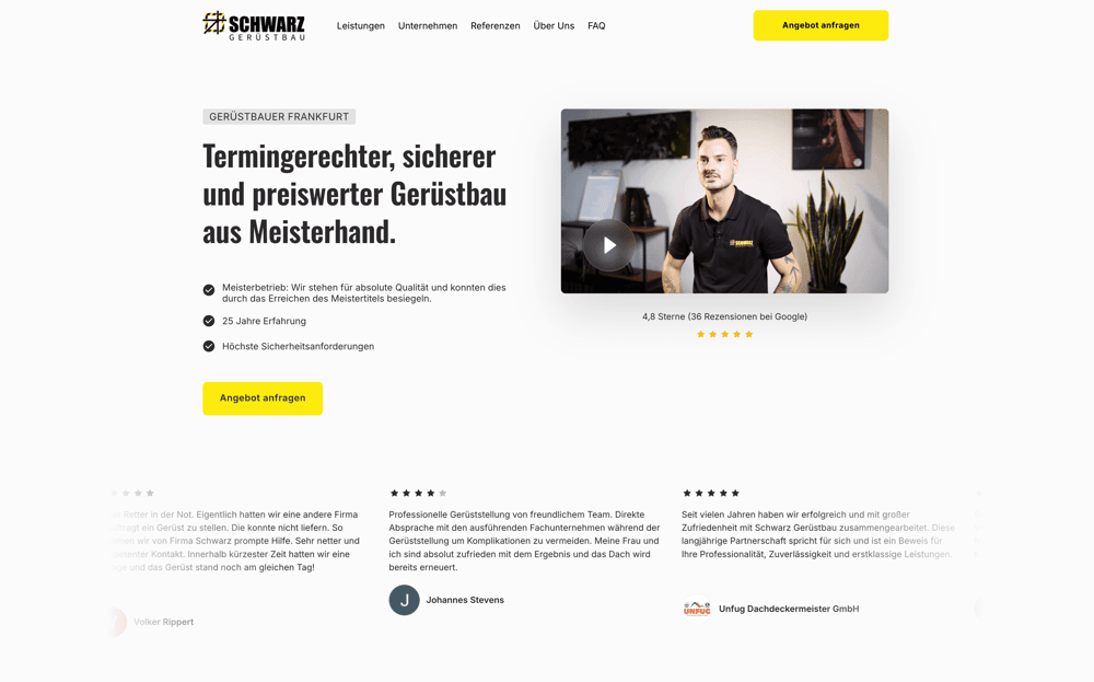 Screenshot lp.geruestbau-schwarz.de