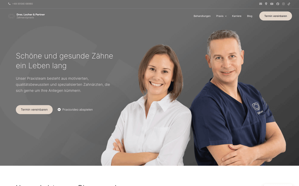 Screenshot zahnarzt-muehlheim.de