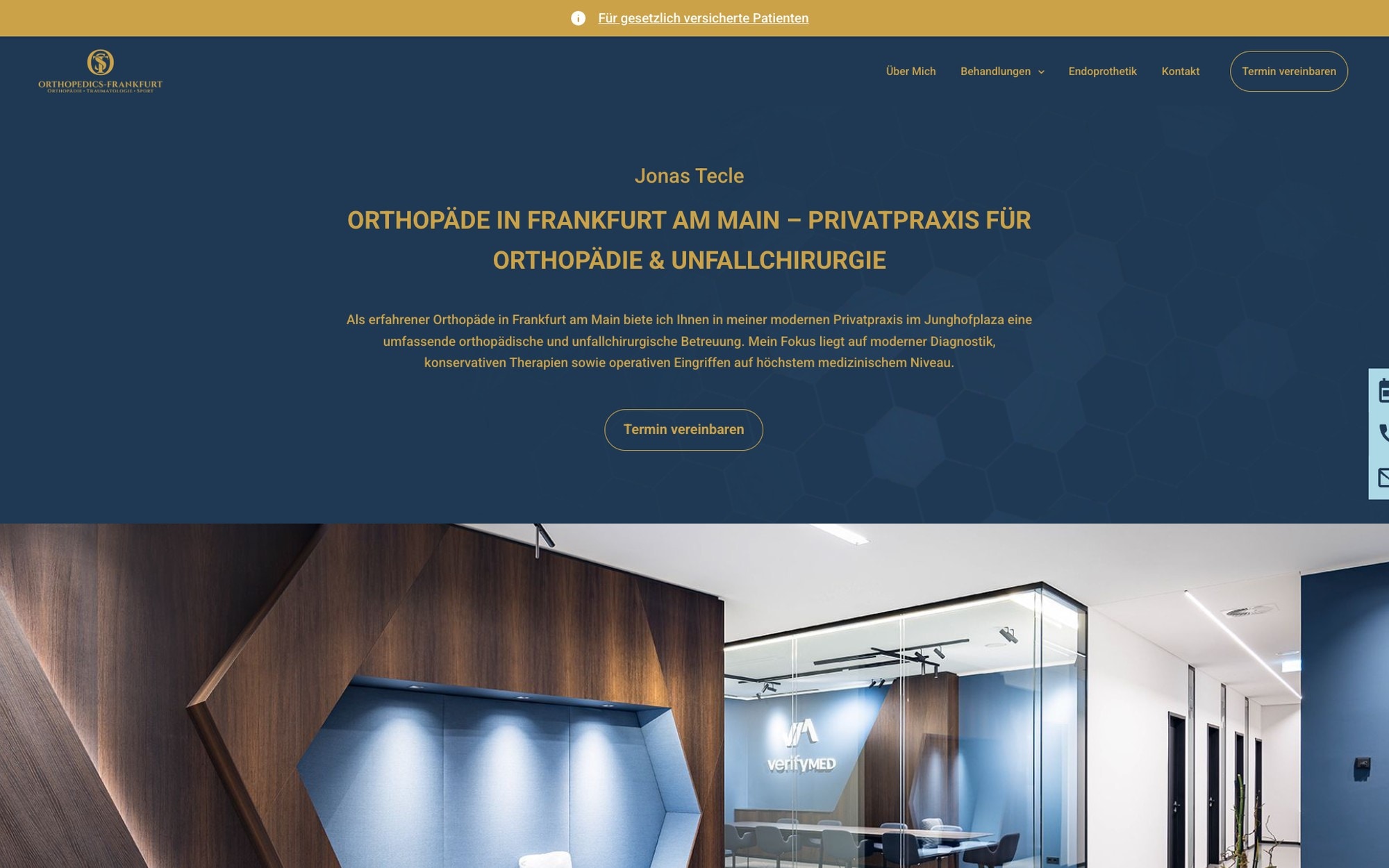Screenshot orthopedics-frankfurt.de